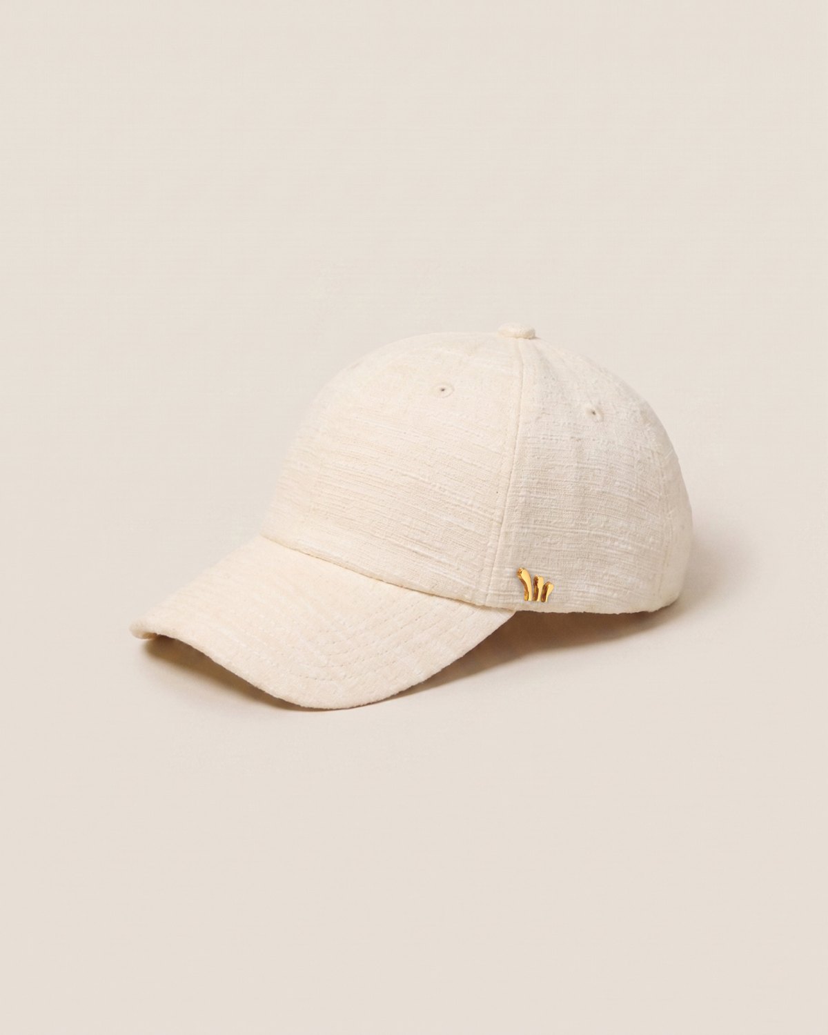 ShopChord ivory boucle baseball cap